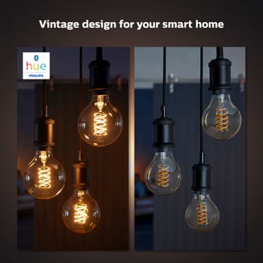 Philips Hue W lyspære 7,2W Filament A60 E27
