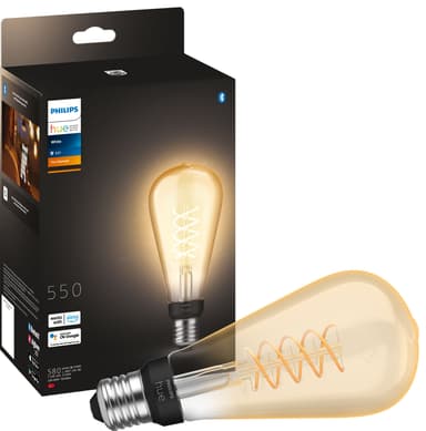 Philips Hue W lyspære 7,2W Filament ST72 E27