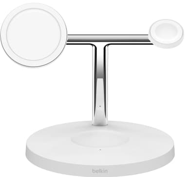 Belkin BoostCharge Pro 3-i-1 trådløs lader med adapter (hvit)
