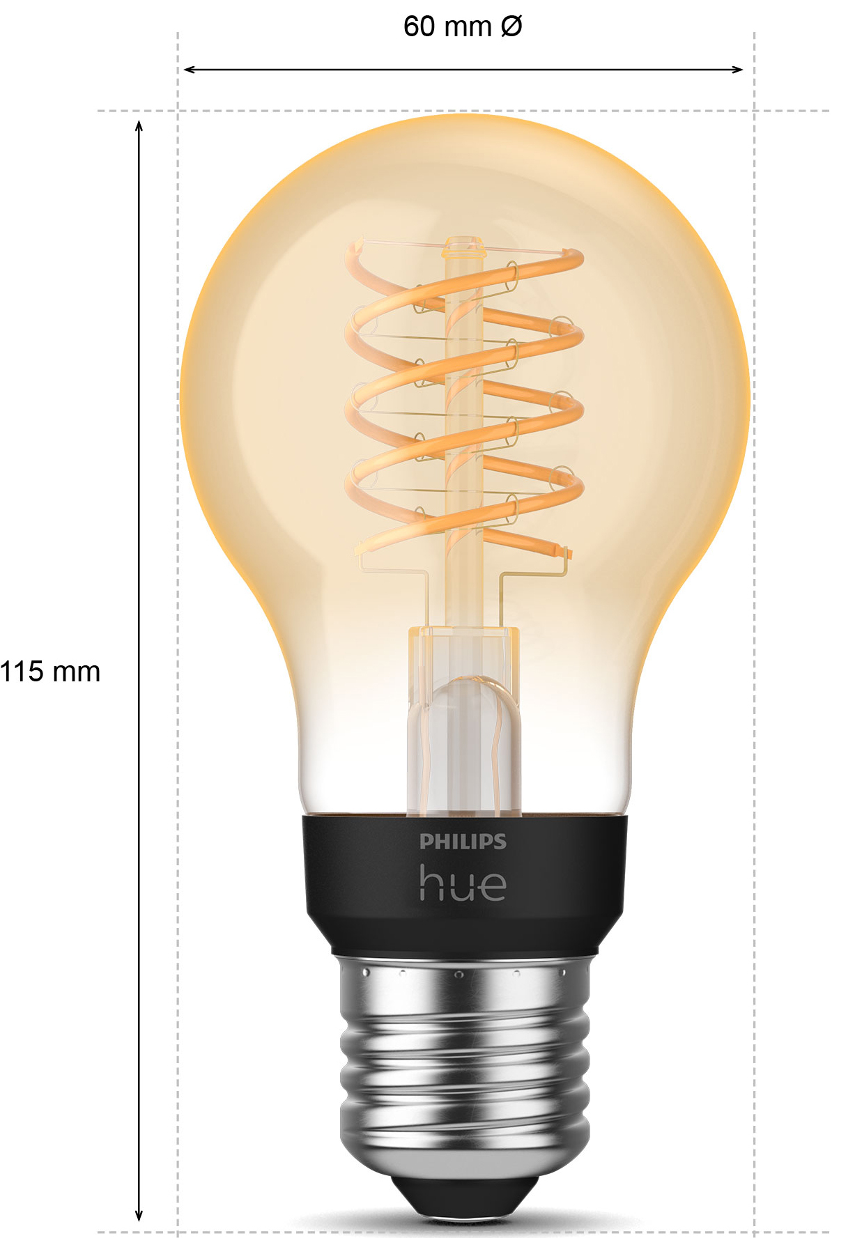Philips Hue W lyspære 7,2W Filament A60 E27