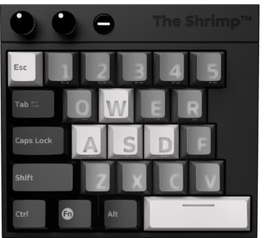 The Shrimp Model 1 mekanisk gamingtastatur (monochrome)
