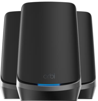 Netgear Orbi RBKE963B AX11000 quad-band mesh WiFi 6E 3-pk. (sort)