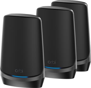 Netgear Orbi RBKE963B AX11000 quad-band mesh WiFi 6E 3-pk. (sort)