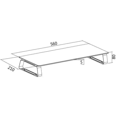 LogiLink Skjermstativ i glass/metall