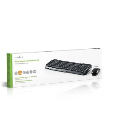 Mus og tastatur sett | Wired | Mus og tastatur tilkobling: USB | 800 dpi | Belgian | BE Layout