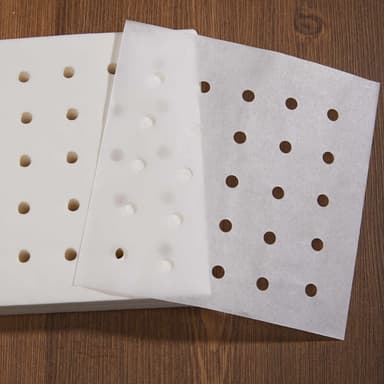 Square Steamer liner Papers 100-Pack Hvit 20x20 cm