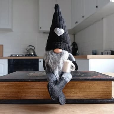 Julepynt Ansiktsløs Gnome Doll Svart
