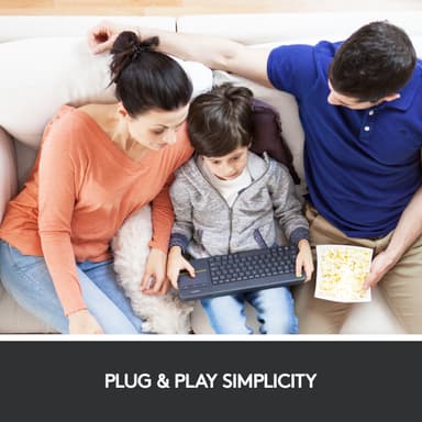 Logitech K400 Plus trådløst HTPC-tastatur for TV-er (sort)