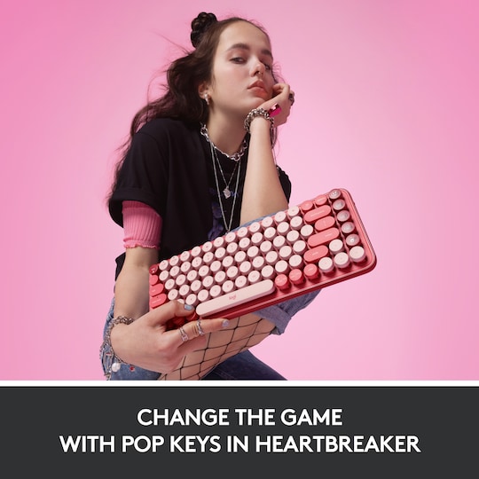 Logitech Pop Keys Wireless tastatur (Heartbreak Rose)