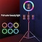 LED RGB Ring Light 30cm Diameter med mobilholder med stativ og gulvstand 5 Trinn Dimmable 19 Lysmodus Selfie Lamping Ring Lamping Ring Light