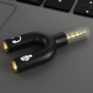 NÖRDIC Sound Adapter 3.5mm adapter for mikrofon og øretelefon