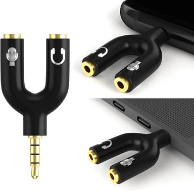 NÖRDIC Sound Adapter 3.5mm adapter for mikrofon og øretelefon