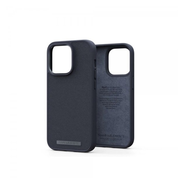 Njord by Elements iPhone 14 Pro Max Deksel Genuine Leather Case Svart
