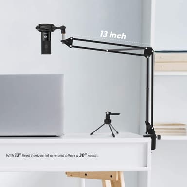 FIFINE T669 USB mikrofon kit med kondensatormikrofon, tabellstativ popfilter Bump lydkabel og stativkompatibelt med PS5