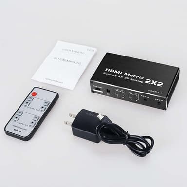 NÖRDIC Matrix HDMI Switch 2 til 2 HDMI 2.0 4K 60Hz HDCP1.4 3D YUV 4: 2: 0