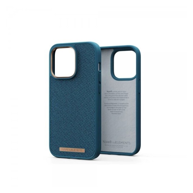 Njord by Elements iPhone 14 Pro Deksel Fabric Just Case Deep Sea