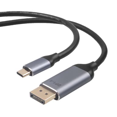NÖRDIC 1,5 m USBC til DP 1,4-kabel 8K30Hz 4K120Hz 32,4Gbps HBR3 HDR10