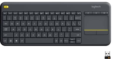 Logitech K400 Plus trådløst HTPC-tastatur for TV-er (sort)