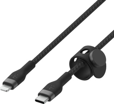 Belkin BoostCharge Pro Flex USB-C til Lightning-kabel (sort)