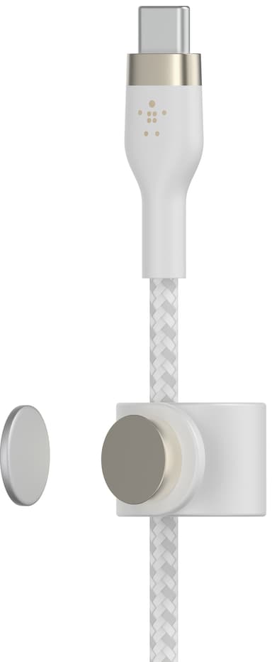 Belkin BoostCharge Pro Flex USB-C til Lightning-kabel (hvit)