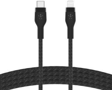 Belkin BoostCharge Pro Flex USB-C til Lightning-kabel (sort)