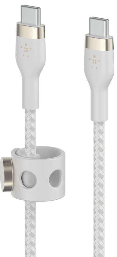 Belkin BoostCharge Pro Flex USB-C til USB-C 2.0 kabel (hvit)