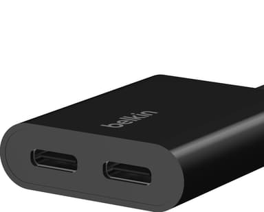 Belkin USB-C lyd og ladeadapter (sort)