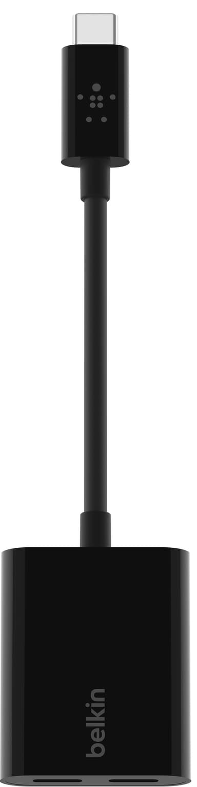 Belkin USB-C lyd og ladeadapter (sort)