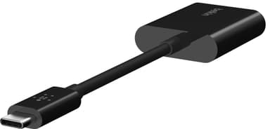 Belkin USB-C lyd og ladeadapter (sort)