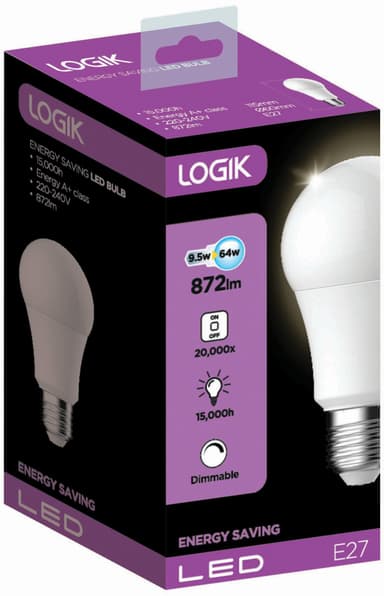 Logik LED-pære 10W E27