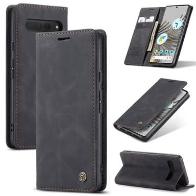 CaseMe Smart Magnet Flipdeksel Google Pixel 7 Pro - Sort