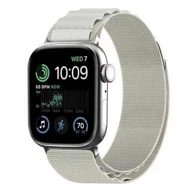 Artic Elastisk nylon armbånd Apple Watch SE 2022 (44mm) - Starlight
