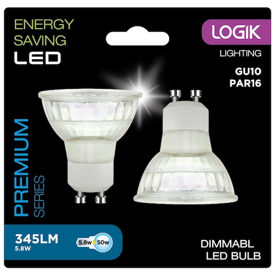Logik LED lyspære LL6GU1016