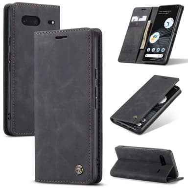 CaseMe Smart Magnet Flipdeksel Google Pixel 7 - Sort