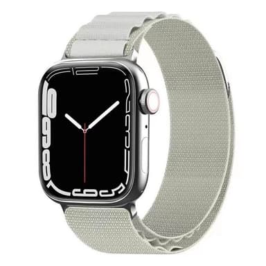 Artic Elastisk nylon armbånd Apple Watch 7 (41mm) - Starlight