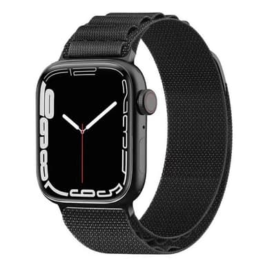 Artic Elastisk nylon armbånd Apple Watch 7 (41mm) - Sort