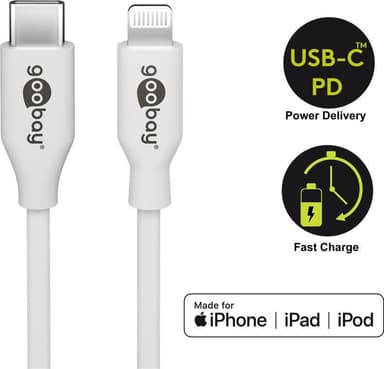 Goobay Lightning til USB-C™ lade- og synkroniseringskabel