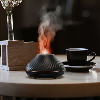 Flame Air Aroma Diffuser Luftfukter Sort