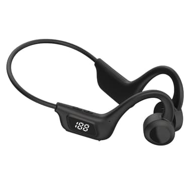 Sportshodetelefoner Digital Display Bluetooth 5.1 Sort