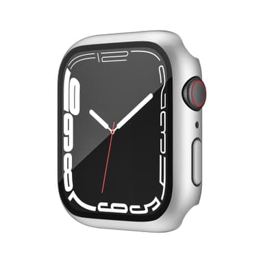 Vanntett etui bygget i herdet glass Sølv 41 mm Apple Watch 7