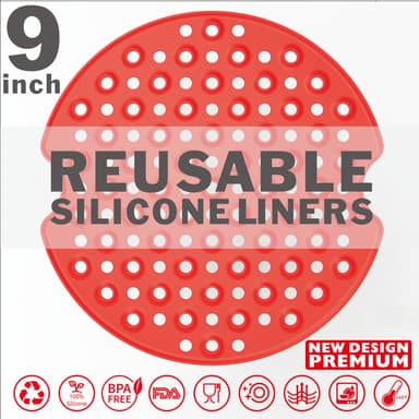 Air Fryer Mat silikon rød 23 cm