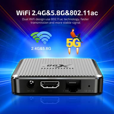 X98Q TV Box Android 11.0 2.4G/5G Svart 2 GB+16GB