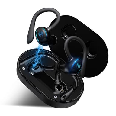 Trådløse hodetelefoner Bluetooth 5.3 ENC støyreduksjon IPX7 Sort