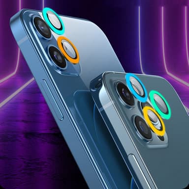 Lysende telefonkameralinsebeskytter Flerfarget iPhone13