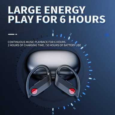 Trådløse ørepropper Bluetooth 5.3 Svart
