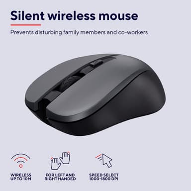 Trust TKM-450 sett med trådløs mus og tastatur (Nordisk oppsett)