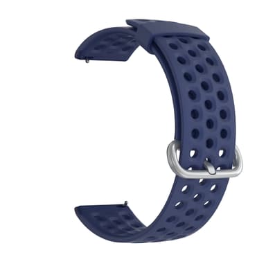 Klokkebånd Silikon 22 mm Mørke blå L Samsung Galaxy Watch 46 mm/Watch 3 45 mm/Gear S3 Classic/S3 Frontier, Huawei Watch GT2, Garmin Vivoactive 4 45 mm/Venu 2 45 mm, Fossil Gen 5 Carlyle