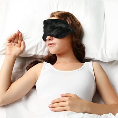 INF Sovemaske imitert silke Sort