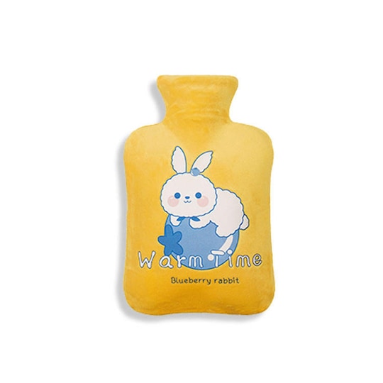 Søt kanin varmtvannsflaske Gul 2000 ml