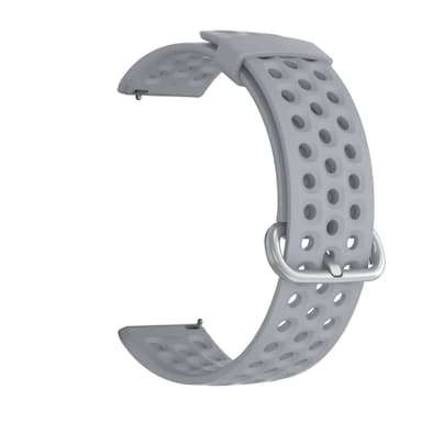 Klokkebånd Silikon 22 mm Grå S Samsung Galaxy Watch 46 mm/Watch 3 45 mm/Gear S3 Classic/S3 Frontier, Huawei Watch GT2, Garmin Vivoactive 4 45 mm/Venu 2 45 mm, Fossil Gen 5 Carlyle